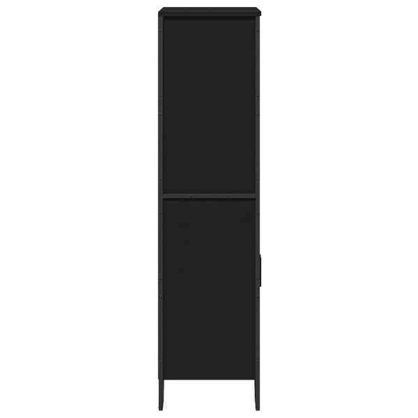 vidaXL Highboard svart 79,5x35,5x137,5 cm konstruert tre