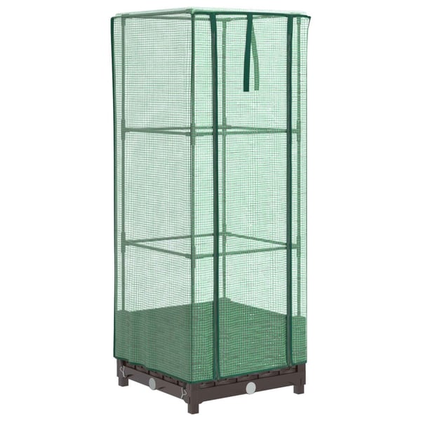 vidaXL Høyseng med drivhustrekk rottingutseende 40x40x123 cm