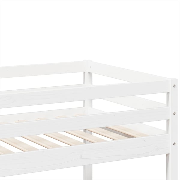 vidaXL Køyeseng hvit 90x200 cm heltre furu