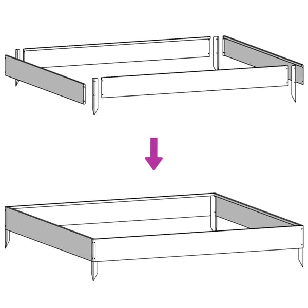 vidaXL Høybed antrasitt 100x100x25 cm stål