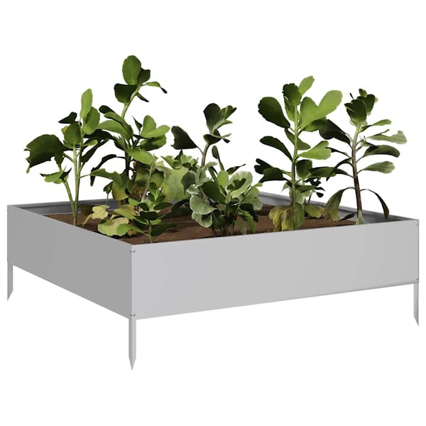 vidaXL Høybed 100x100x33,5 cm galvanisert stål