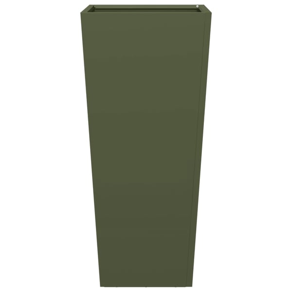 vidaXL Plantekasse olivengrønn 35x35x75 cm stål