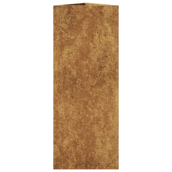 vidaXL hageplanter 2 stk trekantet 30x26x75 cm oksidert stål
