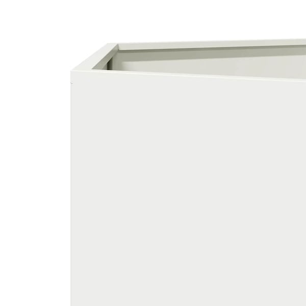 vidaXL Plantekasser 2 stk hvit sekskantet 46x40x45 cm stål
