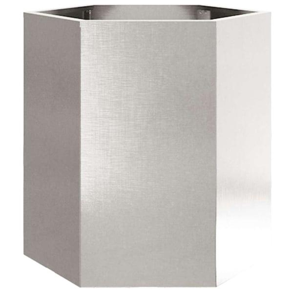 vidaXL Plantekasse sekskantet 46x40x45 cm rustfritt stål