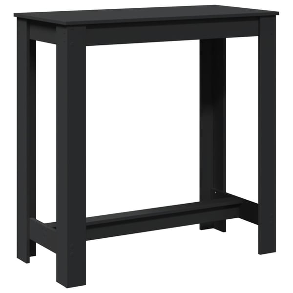 vidaXL barbord 102x50x103,5 cm konstrueret træ sort