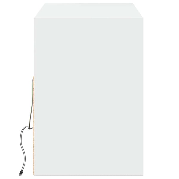 vidaXL TV-seinäkaappi LED-valoilla valkoinen 130x31x45 cm