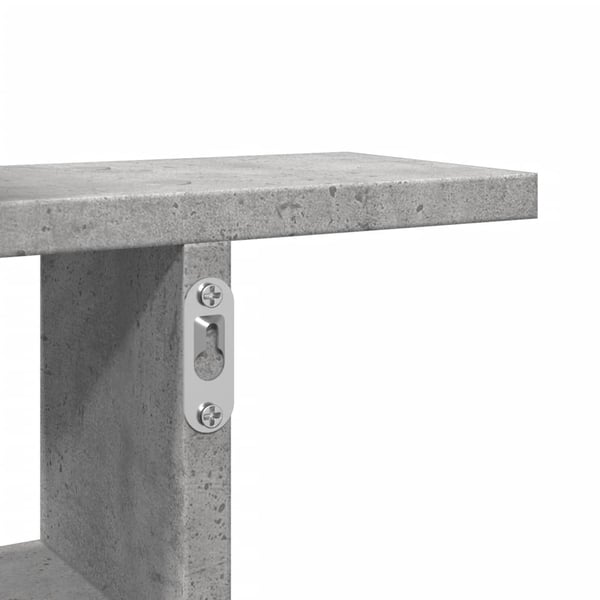 vidaXL Vegghyller 2 stk betonggrå 50x12x50 cm konstruert tre