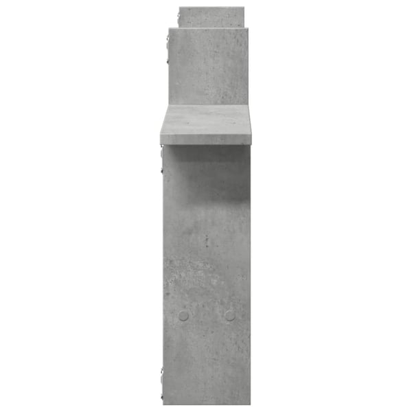 vidaXL Vegghyller 2 stk betonggrå 50x12x50 cm konstruert tre
