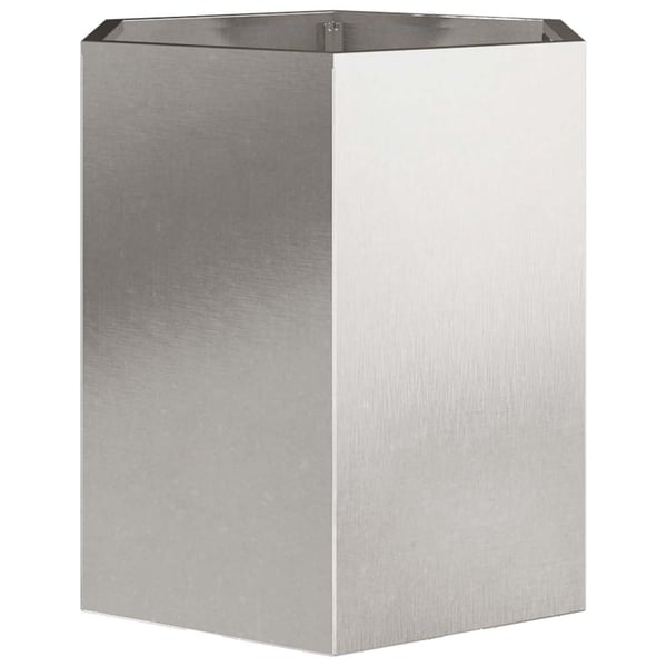 vidaXL Plantekasser 2 stk sekskantet 46x40x45 cm rustfritt stål