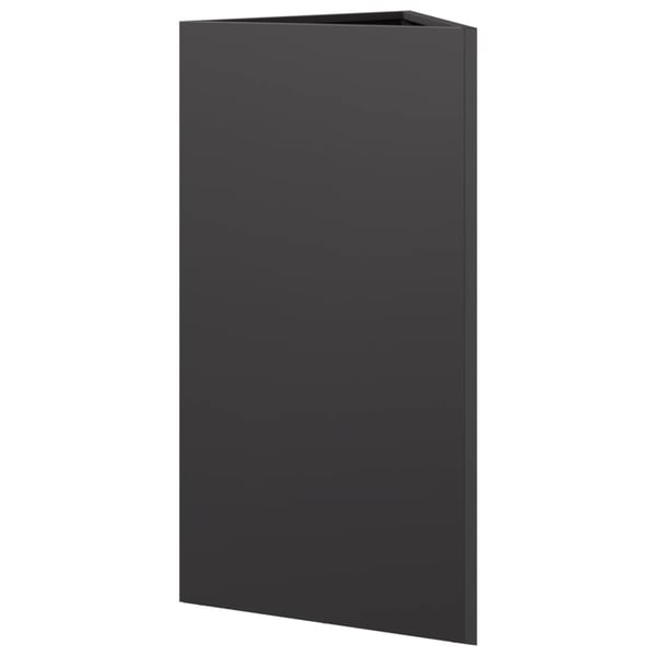 vidaXL Puutarhakukkalaatikko musta kolmio 40x34,5x70 cm teräs