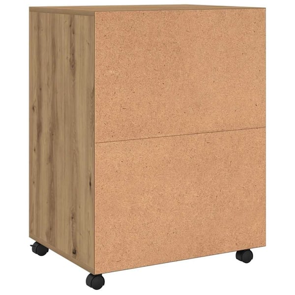 vidaXL Rulleskap artisan eik 60x48x81 cm konstruert tre