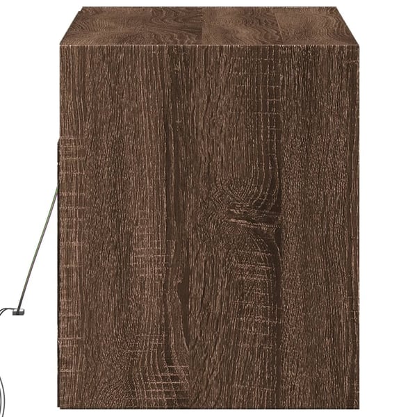 vidaXL TV Veggskap med LED brun eik 100x31x35 cm