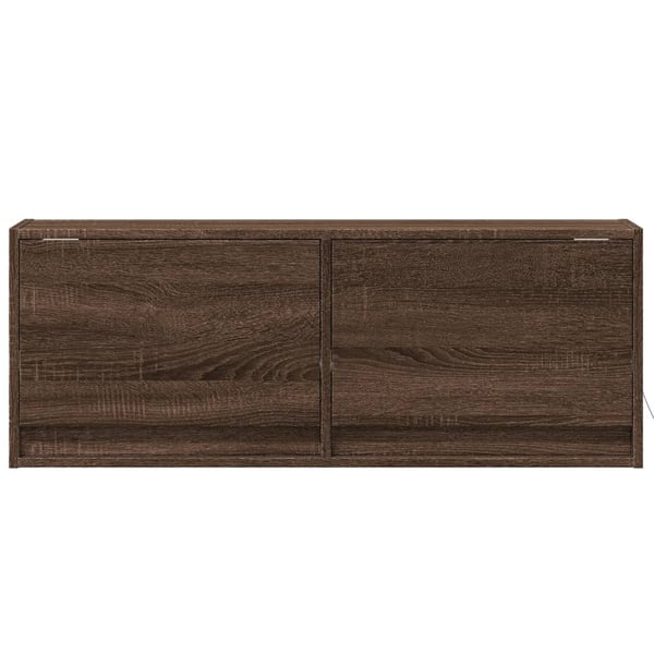 vidaXL TV Veggskap med LED brun eik 100x31x35 cm
