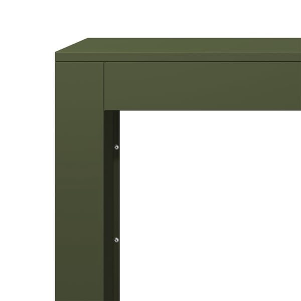 vidaXL Vedstativ grønn 100x40x100 cm stål