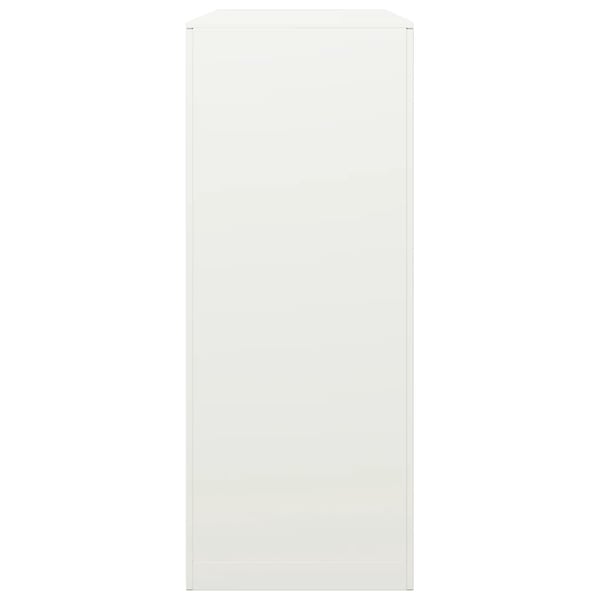 vidaXL Vedstativ hvit 100x40x100 cm stål