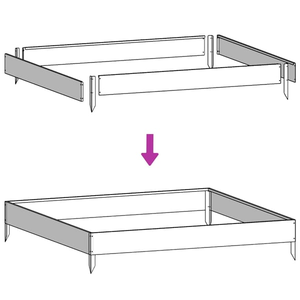 vidaXL højbed 100x100x26 cm galvaniseret stål