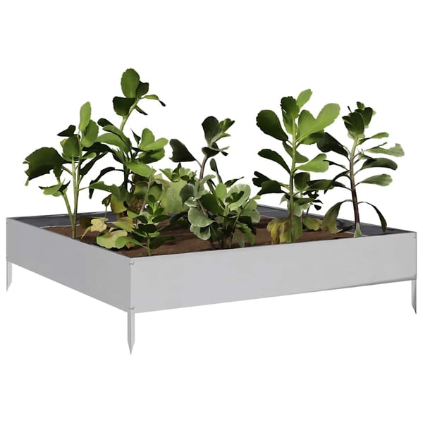 vidaXL højbed 100x100x26 cm galvaniseret stål