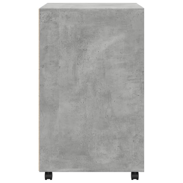 vidaXL Kaappi pyörillä betoninharmaa 60x48x81 cm lastulevy