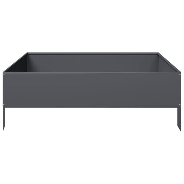vidaXL Forhøyet hagebed antrasitt 100x100x33,5 cm stål