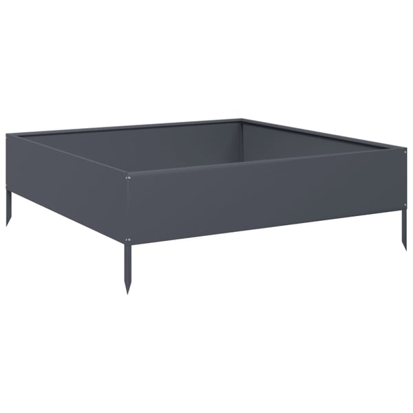 vidaXL Forhøyet hagebed antrasitt 100x100x33,5 cm stål