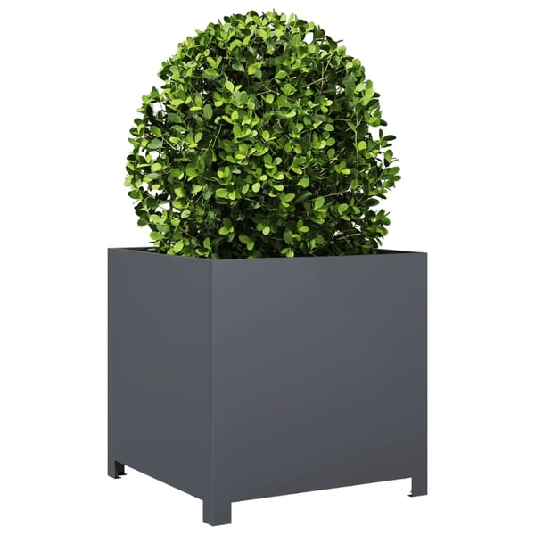 vidaXL Plantekasse antrasitt 50x50x50 cm cortenstål