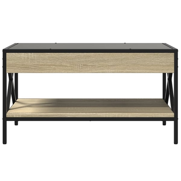 vidaXL Salongbord med Infinity LED sonoma eik 70x50x38 cm