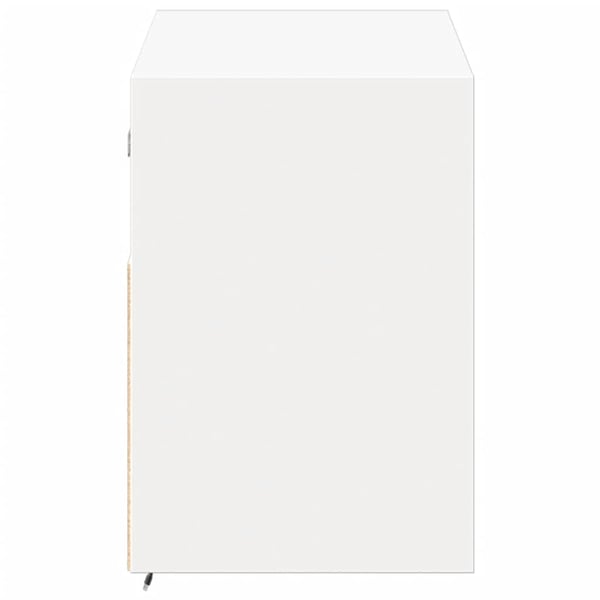 vidaXL Vegghengt TV-benk med LED hvit 100x31x45 cm