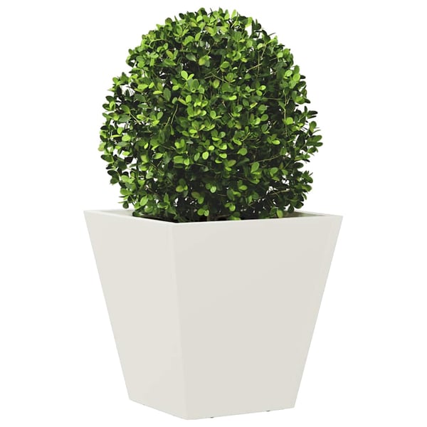 vidaXL Plantekasse hvit 30x30x30 cm stål