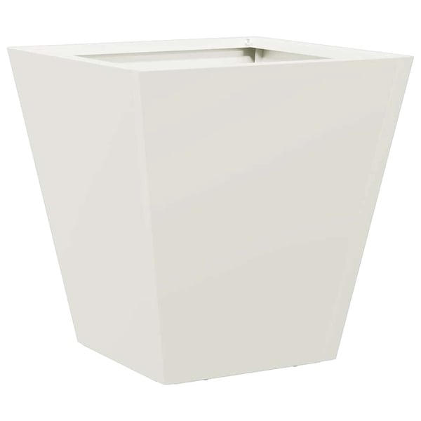vidaXL Plantekasse hvit 30x30x30 cm stål