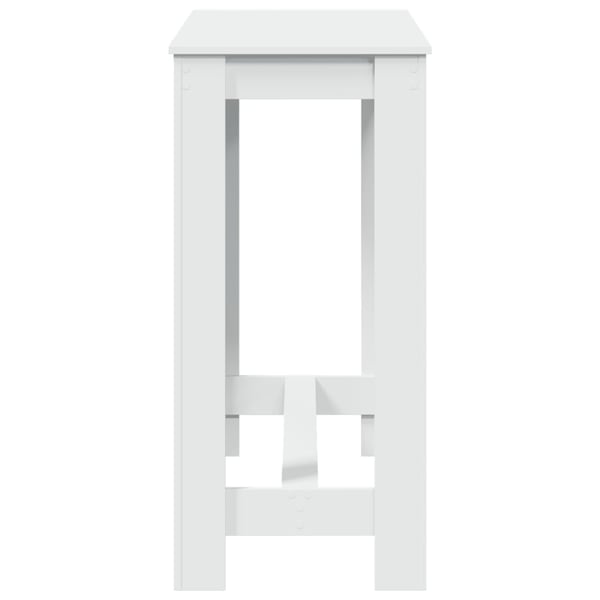 vidaXL Barbord hvit 102x50x103,5 cm konstruert tre