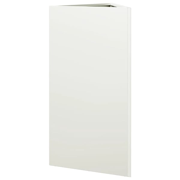 vidaXL Plantekasser 2 stk hvit trekantet 40x34,5x70 cm stål