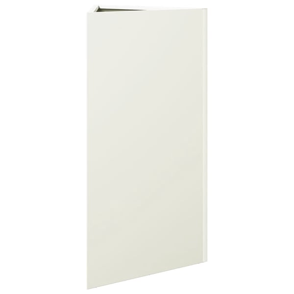 vidaXL Plantekasser 2 stk hvit trekantet 40x34,5x70 cm stål