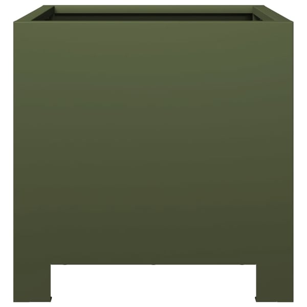 vidaXL Plantekasser 2 stk olivengrønn 30x30x30 cm stål