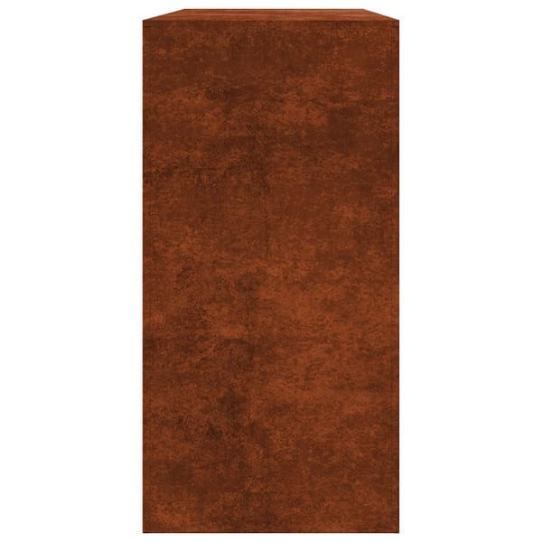 vidaXL Vedstativ 100x40x80 cm oksidert stål