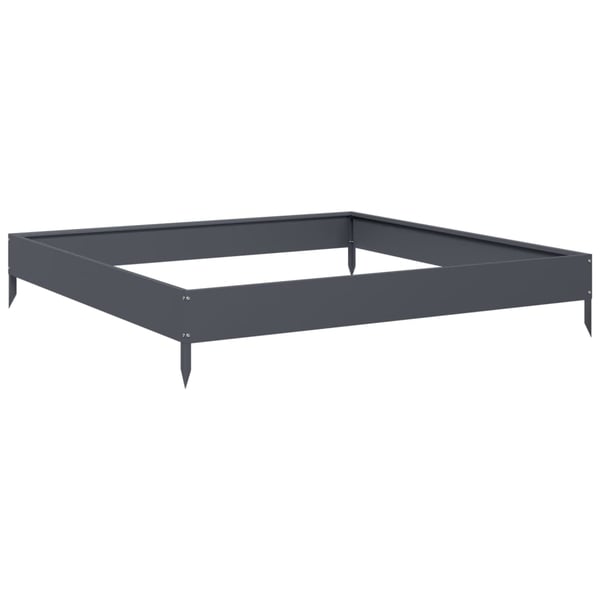 vidaXL Forhøyet hagebed antrasitt 100x100x18,5 cm stål