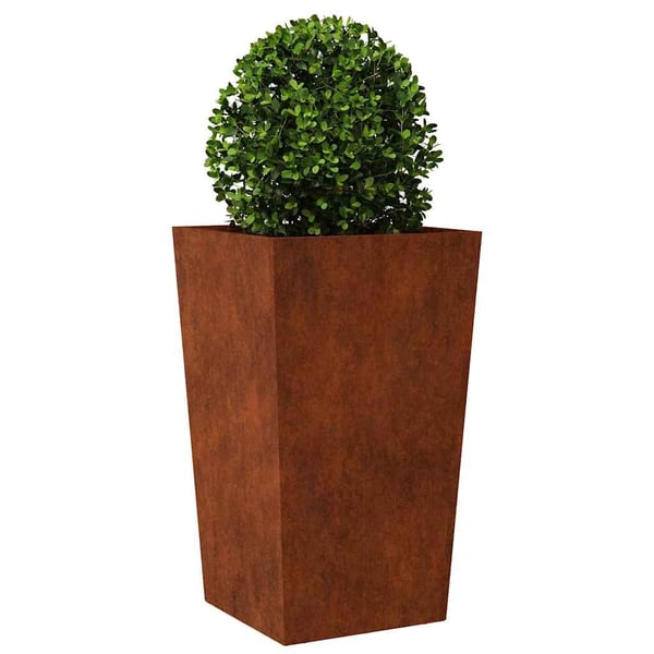vidaXL Hageplantekar 45x45x75 cm oksidert stål