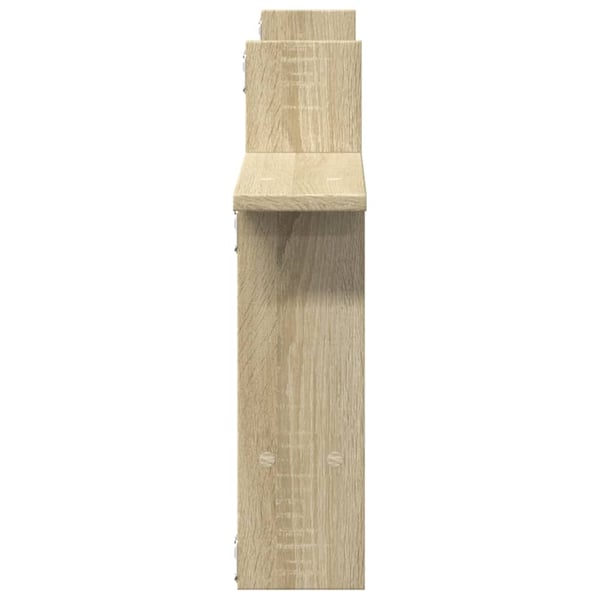 vidaXL Vegghyller 2 stk sonoma eik 50x12x50 cm konstruert tre