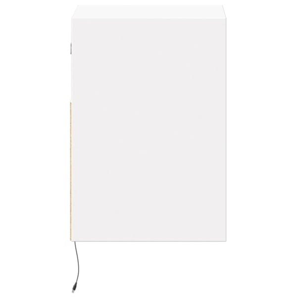 vidaXL Vegghengte TV-benker med LED 2 stk hvit 41x31x45 cm
