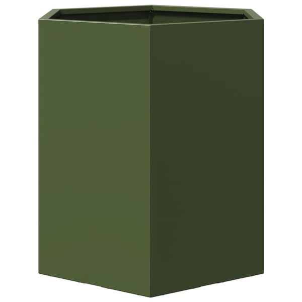 vidaXL Plantekasser 2 stk svart sekskantet 46x40x45 cm stål