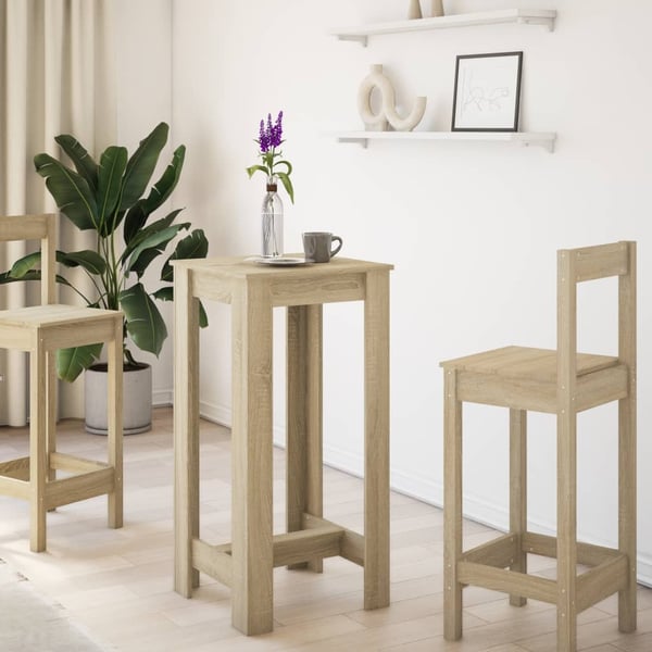 vidaXL Barbord sonoma eik 51x50x103,5 cm konstruert tre