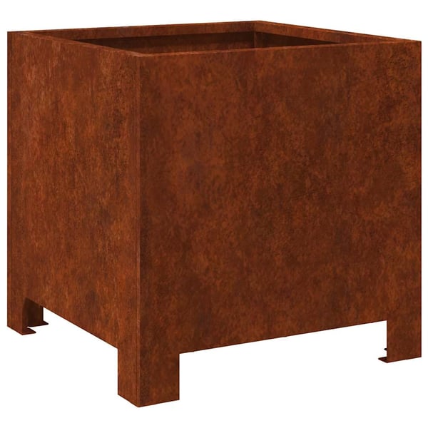 vidaXL Hageplanter 2 stk 30x30x30 cm oksidert stål