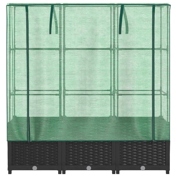 vidaXL Høyseng med drivhustrekk rottingutseende 120x40x138 cm
