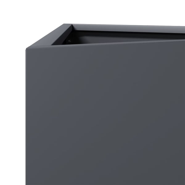 vidaXL Puutarhakukkalaatikko antrasiitti kolmio 40x34,5x70 cm teräs