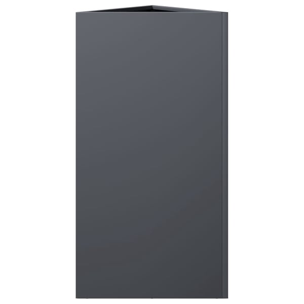 vidaXL Puutarhakukkalaatikko antrasiitti kolmio 40x34,5x70 cm teräs