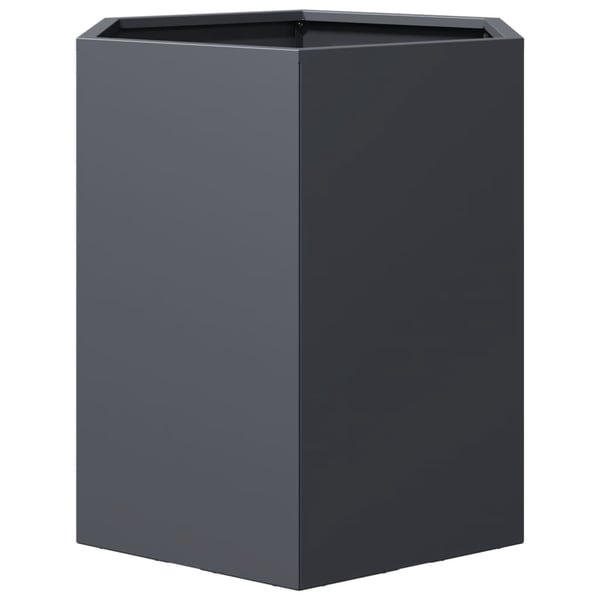 vidaXL Plantekasser 2 stk antrasitt sekskantet 46x40x45 cm stål