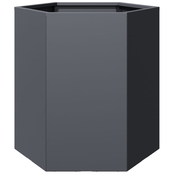 vidaXL Plantekasser 2 stk antrasitt sekskantet 46x40x45 cm stål
