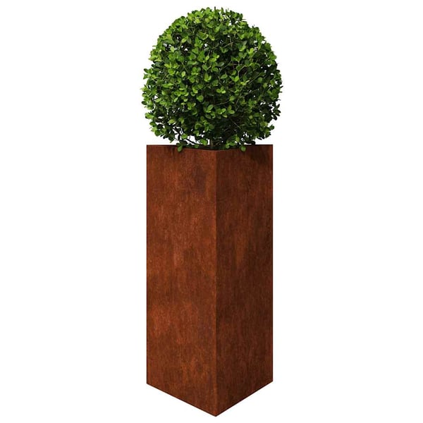 vidaXL Plantekasser 2 stk trekantet 40x40x75 cm oksidert stål