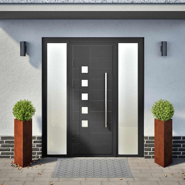 vidaXL Plantekasser 2 stk trekantet 40x40x75 cm oksidert stål
