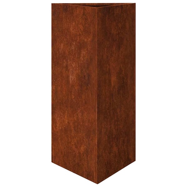 vidaXL Plantekasser 2 stk trekantet 40x40x75 cm oksidert stål